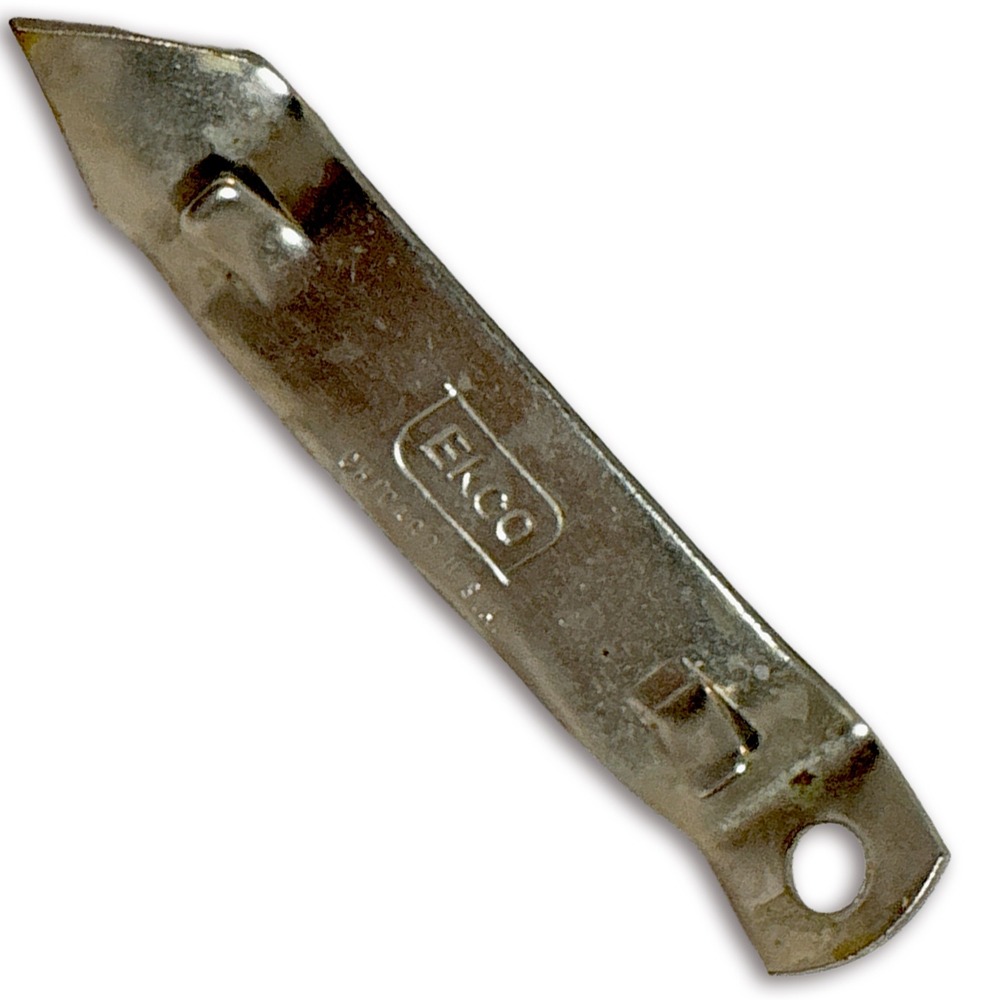 Vintage EKCO Arcuate Profile Can Tapper Bottle Opener Silver Metal Chicago USA